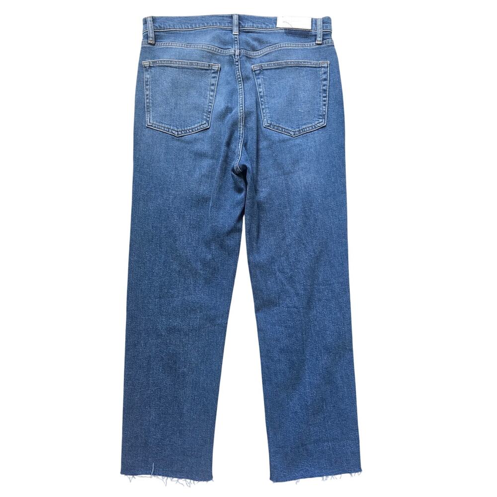 RE/DONE 70s Ultra High Rise Stove Pipe Jeans Size 31 Vintage Indigo Stretch - Picture 3 of 12